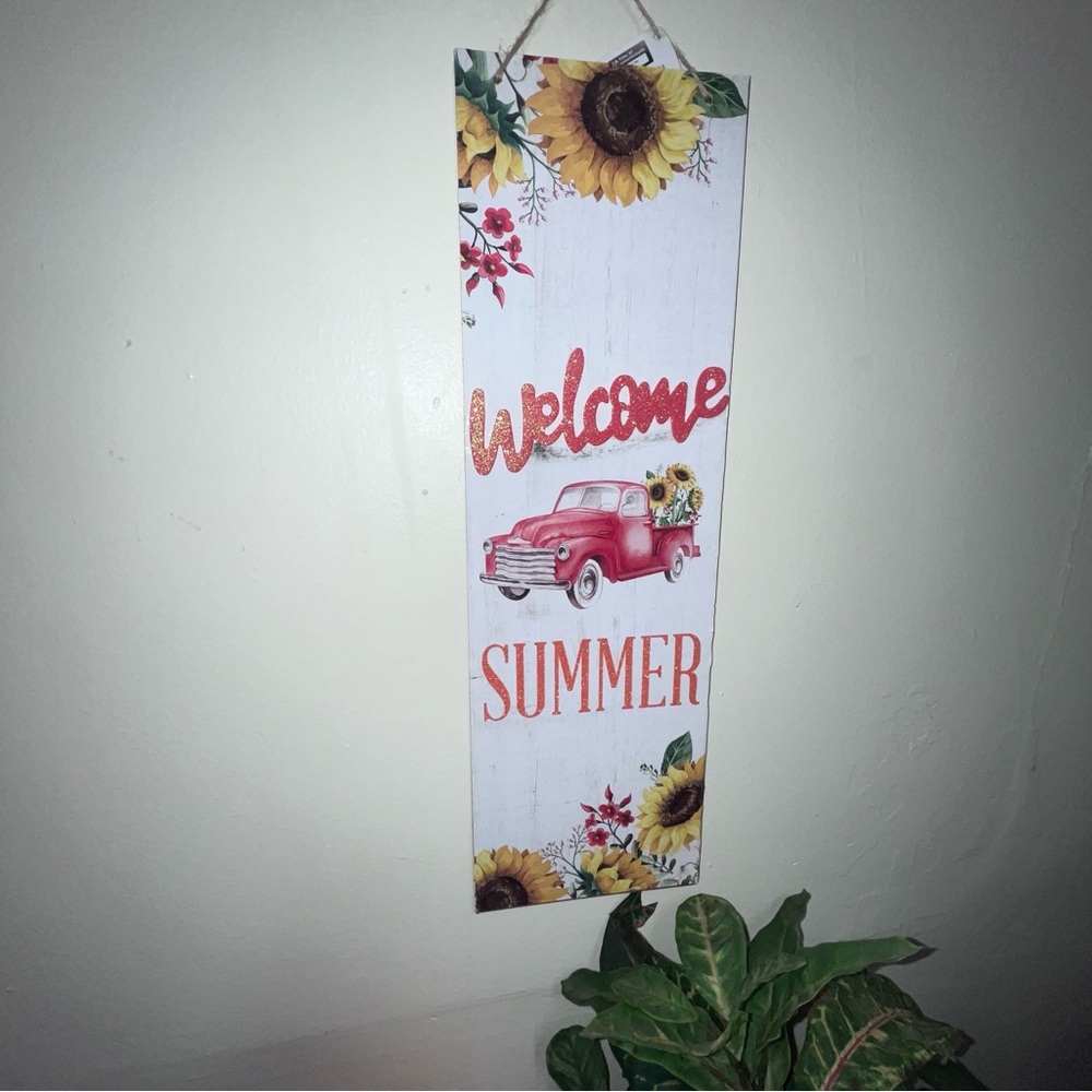 Floral Welcome Summer Wall Decor